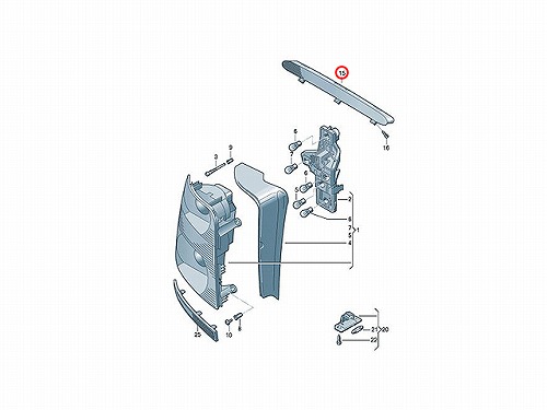 純正 ハイマウントストップランプ VW(フォルクスワーゲン) [1T0945097A]
