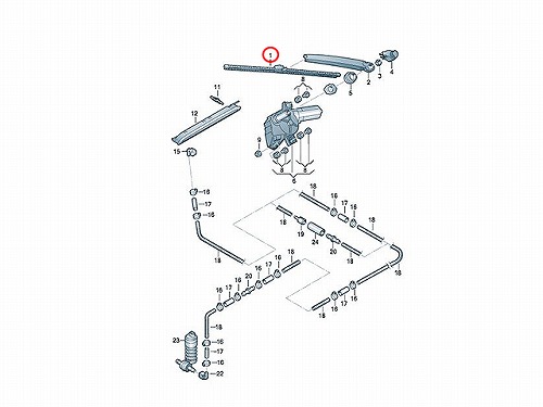 ワイパーブレード リア用 VW(フォルクスワーゲン) [1T0955427B]
