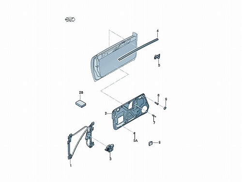 純正 パワーウインドウレギュレーター フロント 左側 VW(フォルクスワーゲン) [1Y0837461J]