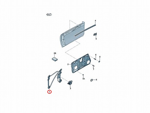 パワーウインドウレギュレーター フロント 右側 VW(フォルクスワーゲン) [1Y0837462B]