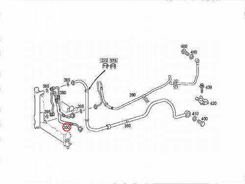ATオイルクーラーホース メルセデスベンツ [2032700996]