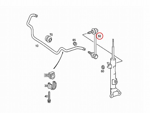 スタビリンクロッド フロント 左右共通 メルセデスベンツ [2033203089]