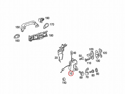 純正 ドアロック アクチュエーター フロント 左側 メルセデスベンツ [2037201935a]