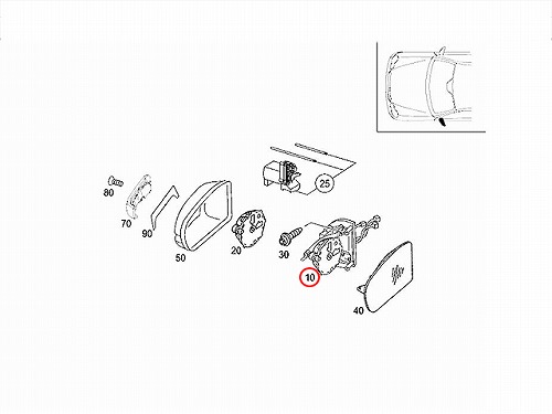 ドアミラー フレーム 左側 メルセデスベンツ [2038107176]