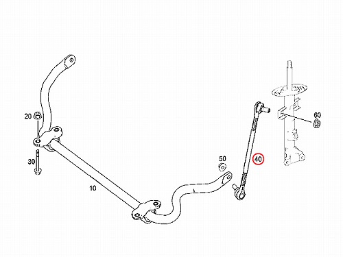 スタビリンクロッド フロント 右側 メルセデスベンツ [2043201889]