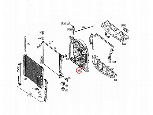 ラジエター電動ファンモーター(ラジエターファン) メルセデスベンツ [2045000393]