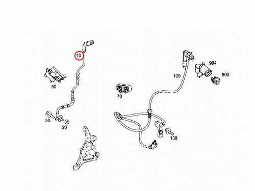 ABSセンサー(スピードセンサー) フロント 左右共通 メルセデスベンツ [2045400117]