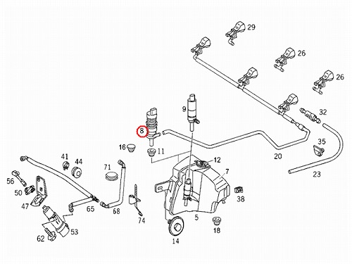 ウォッシャーポンプ(ウォッシャーモーター) AUDI(アウディ) [2108690821]