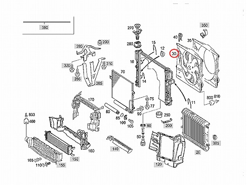 純正 ラジエター電動ファンモーター(ラジエターファン) メルセデスベンツ [2115002293]