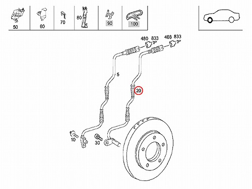 ABSセンサー(スピードセンサー) フロント 左右共通 メルセデスベンツ [2115402917]