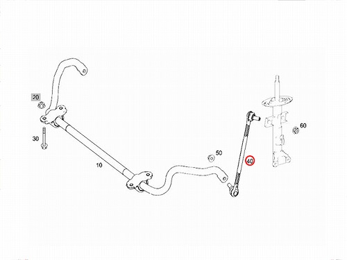 スタビリンクロッド フロント 右側 メルセデスベンツ [2123202689]