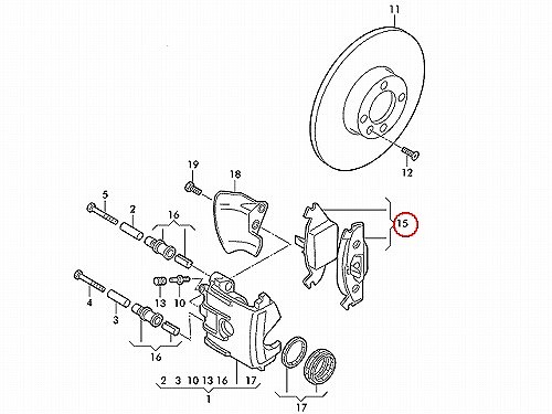 ブレーキパッド(ディスクパッド) フロント METELLI製 VW(フォルクスワーゲン) [2202111]