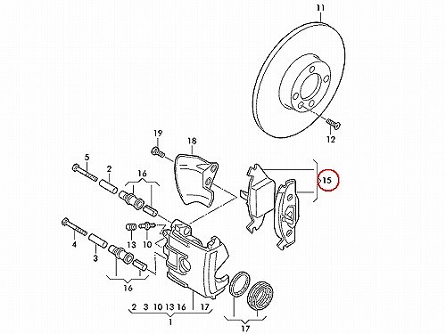 ブレーキパッド(ディスクパッド) フロント METELLI製 VW(フォルクスワーゲン) [2202112]