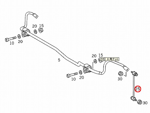 スタビリンクロッド リア 左右共通 メルセデスベンツ [2203203689]