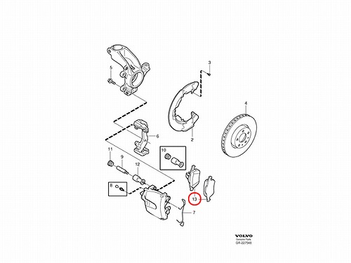 ブレーキパッド(ディスクパッド) フロント METELLI製 VOLVO(ボルボ) [2205493]