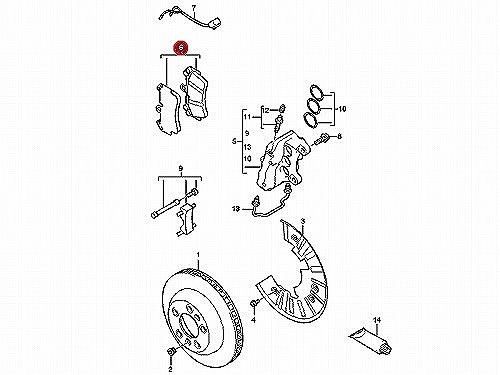 ブレーキパッド(ディスクパッド) フロント METELLI製 VW(フォルクスワーゲン) [2206530]