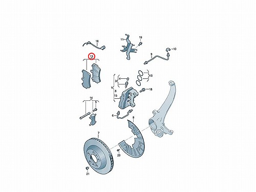 ブレーキパッド(ディスクパッド) フロント METELLI製 AUDI(アウディ) [2206540]