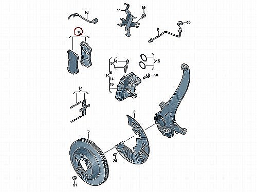 ブレーキパッド(ディスクパッド) フロント METELLI製 VW(フォルクスワーゲン) [2206590]