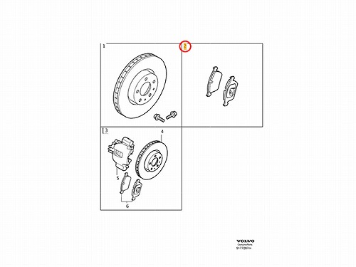 ブレーキパッド(ディスクパッド) フロント METELLI製 VOLVO(ボルボ) [2208330]