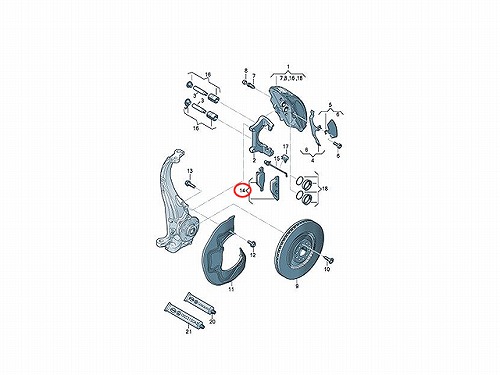 ブレーキパッド(ディスクパッド) フロント METELLI製 AUDI(アウディ) [2209540]