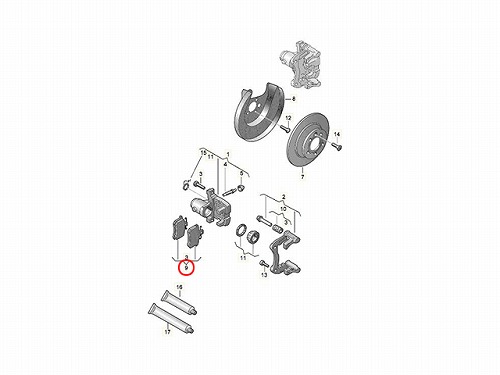 ブレーキパッド(ディスクパッド) リア METELLI製 VW(フォルクスワーゲン) [2209800]