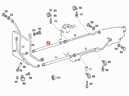 ATオイルクーラーホース メルセデスベンツ [2209971652]