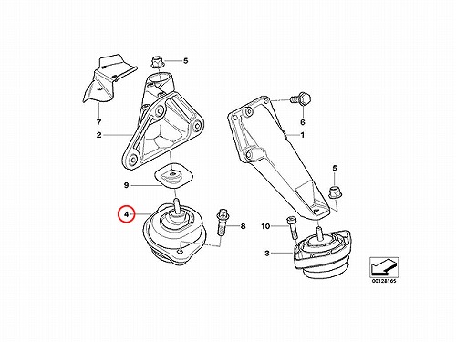 エンジンマウントブッシュ 右側 BMW  [22113421296]