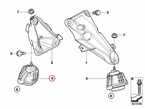 エンジンマウントブッシュ フロント 右側 BMW [22116768852]