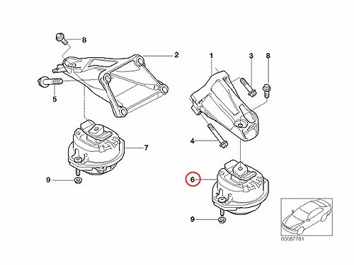 エンジンマウントブッシュ 左側 BMW [22116769185]
