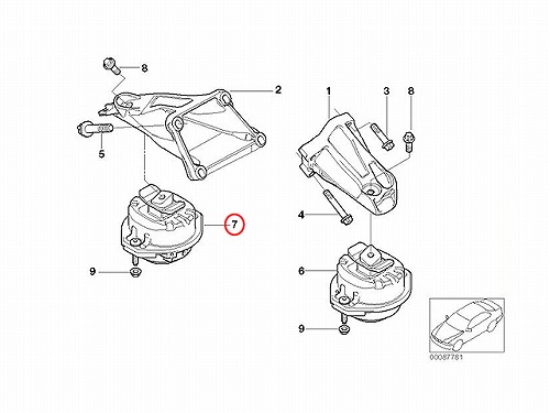 エンジンマウントブッシュ 右側 BMW [22116769186]