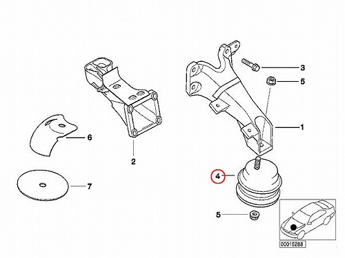 エンジンマウントブッシュ BMW [22116771361]