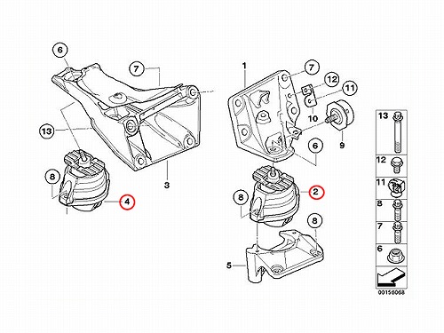 エンジンマウントブッシュ 左右共通 BMW [22116773745]