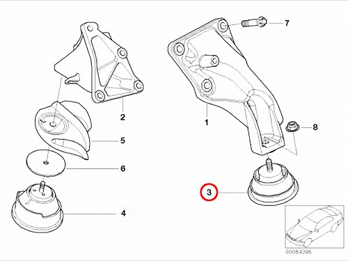 エンジンマウントブッシュ フロント BMW [22116785583]