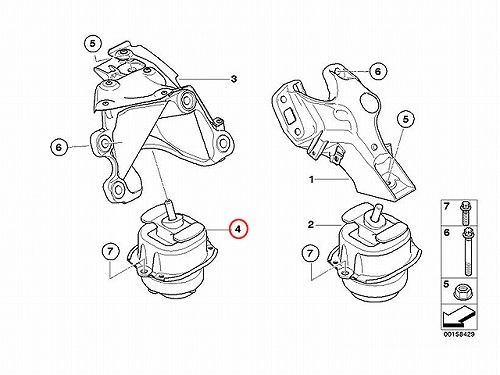 エンジンマウントブッシュ 右側 BMW [22116865146]