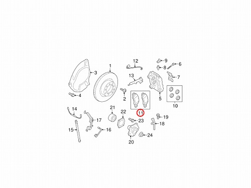 ブレーキパッド(ディスクパッド) フロント METELLI製 Porsche(ポルシェ) [2212550]