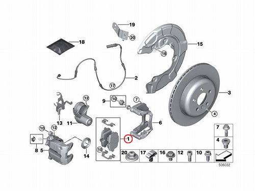 ブレーキパッド(ディスクパッド) リア METELLI製 BMW [2212640]