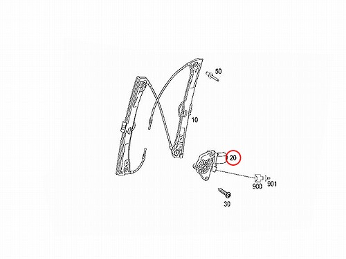 純正 パワーウインドウレギュレーターモーター フロント 左側 メルセデスベンツ [2218202742]