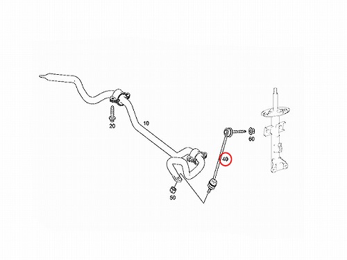スタビリンクロッド フロント 左側 メルセデスベンツ [2223201189]