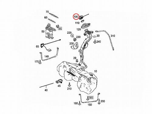 フューエルキャップ(給油口キャップ) 米国仕様 メルセデスベンツ [2224700405]