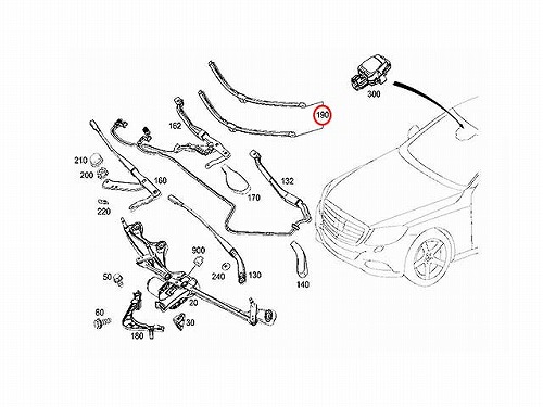 純正 ワイパーブレード 左右セット フロント用 右ハンドル車用 メルセデスベンツ [2228201245A]
