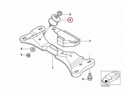 純正 ミッションマウント BMW [22322282340]
