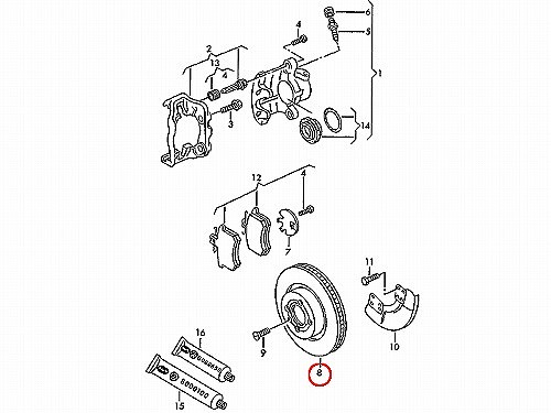 ブレーキローター(ディスクローター) フロント METELLI製 VW(フォルクスワーゲン) [230230C]