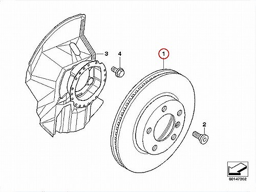 ブレーキローター(ディスクローター) フロント METELLI製 BMW [230515C]