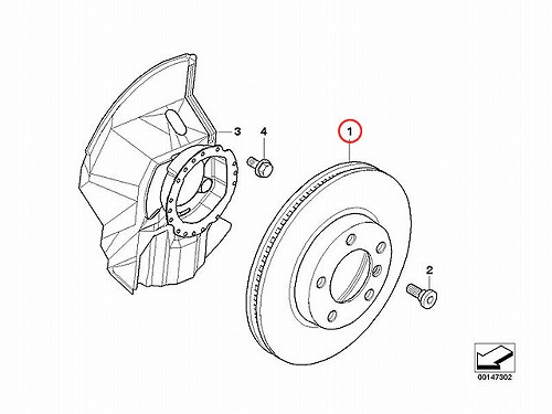 ブレーキローター(ディスクローター) フロント METELLI製 BMW [230518C]