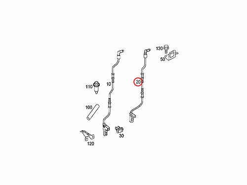 ABSセンサー(スピードセンサー) フロント 左右共通 メルセデスベンツ [2305401917]