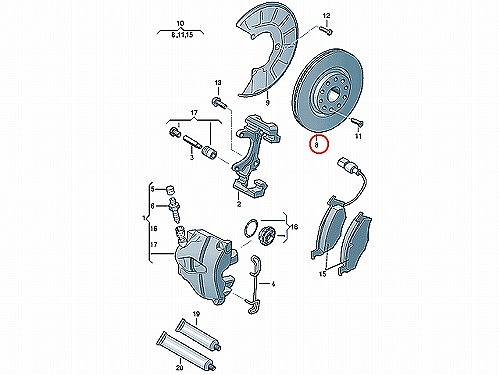 ブレーキローター(ディスクローター) フロント METELLI製 VW(フォルクスワーゲン) [230734C]