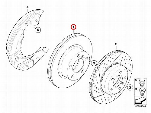 ブレーキローター(ディスクローター) フロント METELLI製 BMW [230810C]