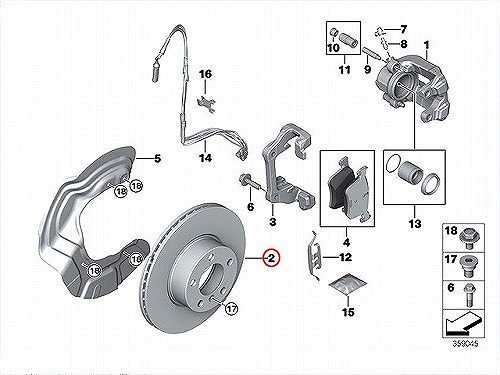 ブレーキローター(ディスクローター) フロント METELLI製 BMW [230872C]