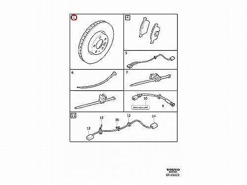 ブレーキローター(ディスクローター) フロント METELLI製 VOLVO(ボルボ) [230896C]