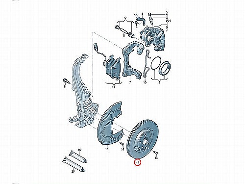 ブレーキローター(ディスクローター) フロント METELLI製 AUDI(アウディ) [230917C]
